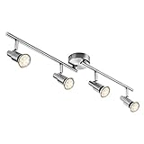 LED Deckenleuchte Deckenlampe, 4-flammig Dreh- und schwenkbar 3W GU10 230V IP20 Metall Warmweiß, für Küche Wohnzimmer S