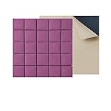 LiuzheZ Selbstklebende Akustikschaumplatten, 50 * 50 * 5 cm Schalldämmungschaumgeräusche Schaumstoff Für Studios, Aufnahmestudios, Büros, Zuhause(Size:50 * 50 * 5CM,Color:Violett)