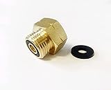 Zwischenstutzen Gasflaschenadapter Nr. 4 für Gasflasche, Druckregler KLF x IG W 21,8 x 1/14 LH Gas Adapter aus Messing inkl. Dichtung