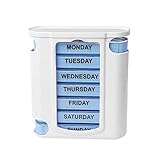 Pillenbox | Premium Pillendose für 7 Tage - 1 Woche | Tablettendose Tablettenbox Wochendispenser Medikamentendose zur Aufbewahrung von Tabletten für Morgens Mittags Abends für Zuhause & Unterweg