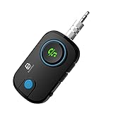 ByDiffer Bluetooth 5.0 Adapter Transmitter Empfänge, 2 Kopfhörer und Mobiltelefone gleichzeitig koppeln, 3-in-1 3,5mm Aux Audio Sender/Receiver für TV/Auto/Heim-Soundsy