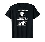 Yoga Panda Meditation Buddhismus - Einatmen Ausatmen T-S