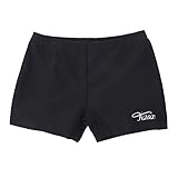 TIZAX Jungen Badehose Kinder Uv-Schutz Badeshorts Badeboxer Schwimmhose Schwarz 7-8 J