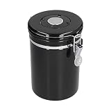 Kaffeekanister, Kaffeeglas Anti-Rost mit Kalenderrad für Coffee Shop für Zuhause(1,8L schwarz)