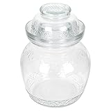 YBAQDJDL Glasgurkenglas, 2,5l großer Kapazität transparentes versiegeltes Glas mit Deckel, Wasserdichtungsdesign - zum Gärung, Beizen, Lebensmittelaufbewahrung, Pasta, Snack