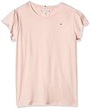 Tommy Hilfiger Mädchen Essential Ruffle Sleeve Top S/S T-Shirt, Delicate Pink, 14 J