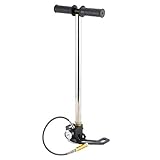 Hochdruck Handpumpe 3-stufig, 4500PSI Tragbare PCP Luftpumpe Standluftpumpe mit Manometer FahrradpumpeHandpumpe, für Motorradreifen Fahrradreifen aufblasbare Kajaks aufblasbare B