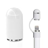TechMatte Kappe, Magnetische Ersatzkappe und Halter für Apple Pencil (1 Stück, Weiß)