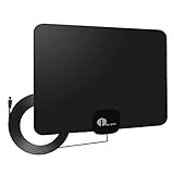 1byone DVB-T2/DVB-T Antenne Super Zimmerantenne DVB T2 HD kleine Flach Antenne Indoor für Fernseher/Reciever terrestrisch digital Antenne für TV Empfang ohne Kabel, Fensterscheibe/Wand Z