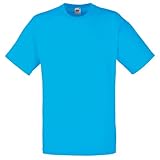 Fruit of the Loom Herren-Kurzarm-T-Shirt Gr. L, azurb