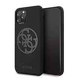 Guess ülle aus der Silicone 4G Tone On Tone Kollektion GUHCN65LS4GBK für das iPhone 11 Pro Max, schw