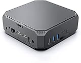 Mini PC, 8 GB RAM + 128 GB, Intel Celeron J3455, Windows 10 Pro, Unterstützt 2.5' HDD/SSD/2.4G + 5G Dual WiFi/Bluetooth 4.2 4K Mini Micro Computer Desktop PC