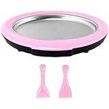 PIGMAMA EIS Teppanyaki Platte Eiscreme Gerollte Eismaschine,DIY Roll Rechteck Eismaschine Eisplatte Mit 2 Spachteln Für Gesundes Selbstgemachtes Gerolltes EIS,12×9