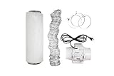 Weedness Grow Belüftungsset 145-187 m³ - Indoor Grow Aktivkohlefilter Lüftungsset Rohrventilator Growbox Belüftungssystem Belüftungsanlag