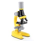 LZQDM Biologisches Mikroskop 1200x Science Educational LED Kit Lab-Hausmikroskop (Color : Yellow, Magnification : 1200X)