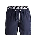 JACK & JONES Herren JJIARUBA JJSWIMSHORTS AKM DB WB SOLID Badehose, Navy Blazer, M