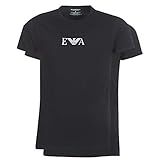 Emporio Armani T-Shirt , 2er Pack, Schwarz (Nero/Nero 07320), XX-Larg