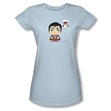Superman - Frauen Nettes T-Shirt in hellblau, X-Large, Light B
