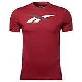 Reebok Herren Te Vector Logo T-Shirt mit Grafik (kurzärmelig), Klassisches Burgunderrot, M