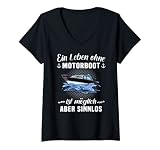 Damen Kapitän Geschenk Männer Sportboot Fun Sprüche Boot Zubehör T-Shirt mit V