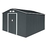 HATTORO S300 Metall Gerätehaus XXXL 277x319x192cm Geräteschuppen Garten Schuppen Gartenhaus S