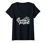 Damen Gartenpapst - der König der Parzelle T-Shirt mit V