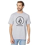 Volcom Men's Crisp Stone Short Sleeve T Shirt Heather Gray XL