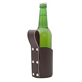 GOODS+GADGETS Bier-Holster aus echtem Leder Bierflaschen-Halter Biergürtel Flaschenhalter für den Gü