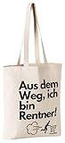 FremiBag Rentner Tasche | Stofftasche zum Einkaufen mit viel Kapazität für ihre wichtigen Dinge | Geschenk für Rentner und Firmenfeiern | Geschenk zur Pensionierung