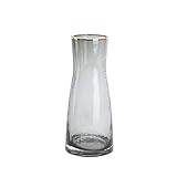 YZERTLH Vase Glasvase Einfache Moderne Wohnzimmer Wohnzimmer Desktop Couchtisch Blume Anordnung Grau Transparente Vase Dekoration Vasen (Color : Gray)