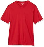 Amazon Essentials 2-Pack Loose-Fit V-Neck fashion-t-shirts, Rot (Red Red), M