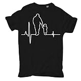 Männer und Herren T-Shirt Herzschlag Vater Sohn Größe S - 5XL
