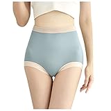 AXIU 1PC Unterhosen Baumwolle Slip Damen Taillenslip Hoher nach der Geburt Belly-up Hip Panties Bund Weiches Material Atmungsaktiv Elastische Bequeme Unterwäsche Retro Farbe #01