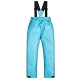 Pateacd Kinder Skihose Winter Thermohose Snow Pants Junge Mädchen Schneehosen Outdoor Wanderhose Wasserdicht Winddicht Snowboardhose Zum Wandern, Klettern, Outdoor-Sport,Blau,6