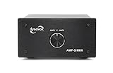 Dynavox AMP-S MKII, Verstärker- und Boxen-Umschalter in Metallgehäuse, für Stereo- und Surround-Verstärker, Verbindung über Bananenstecker oder Klemmanschluss, Schw