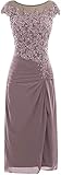 N/ C Brautmutter Kleider Damen Spitze Applique Formale Ballkleider, mauve, 40