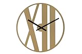 Hermle 30914-X62100 Wanduhr, Römisch Gold Ø 50