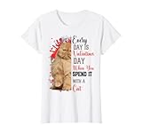 Damen Persische Katze Mama Valentinstag Katze Mama Funky Funny Fun T-S