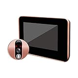 ChengBeautiful Video-Türklingel Smart Peephole WiFi Wireless-Video-Türklingel-Nachtsicht-Fernbedienung-Heimüberwachung Tür-Viewer-Kamera (Farbe : Rose Gold, Size : 14x8.4cm)