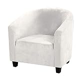 Mingfuxin Club Chair Schonbezug, Hohe Dehnung Stuhlbezüge aus Samtwanne Sessel Sofabezug Schonbezug Möbelschutz Weiche Couchbezüg