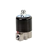 Elektromagnetische Ventil 1/4'Normalerweise geschlossen/offenes Edelstahl-Magnetventil 11 0V 220V 12V 24V Ventile (Specification : 1/4', Thread Type : BSP)