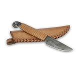 Handgeschmied FERGUS Federstahl Messer Scharfe & Spitze Klinge mit Echtledertasche Kunst- & Kulturliebhaber - Gesamtlänge 19 cm - Originelles Geschenk M