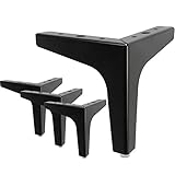 4' / 10cm Metall Möbelfüße, La Vane 4 Stück Metall Diamant Dreieck Tischbeine Schrankfüße DIY Ersatz für Schrank Sofa Couch Regal O