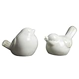 BESPORTBLE 2 Stück Porzellan Vogel Figur Büro Ornament Dekor Festliche Desktop-Harz Handwerk für Home Shop (Weißer Vogel)