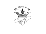 NEU - Wadeco - WANDTATTOO- My home is my castle - 4 Größen ​- Aufkleber - Wandaufkleber Raufaser - Moderne Home Dekoration für dein Wohn-/S