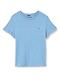 Tommy Hilfiger Jungen Boys Basic Cn Knit S/S T-Shirt, Blau (Dark Allure Heather 408), 128 (Herstellergröße: 8)