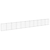 UnfadeMemory Gabionenwand mit Abdeckung Verzinkter Stahl Steingabione Gabionenkörbe Wand Gabionen Drahtkorb Maschenweite 10 x 5 cm Drahtdurchmesser 3,5 mm (900x30x100 cm)