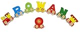 Buchstabenzug Bunt Namens-Set 5 Buchstaben Namen (kostenfreie Loc, Waggon & Fotozug) | Fun World Toys® Buchstaben Zug Holz N