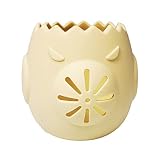 MNJR Silikon Egg Separator Ei Separator Eigelb Separator Eidotter Trenner Eiertrenner Cartoon Eiweiss Trenner Tragbar Eigelb Weiß Separator - für Küche Bäckerei, 8.4 * 8.2 * 7.5cm (Creme Farben)