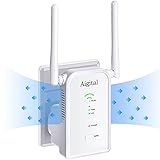 WLAN Verstärker Repeater 300Mbit/s 2,4GHz, WiFi Repeater Ethernet-Port, WPS, AP Modus, LED abschaltbar, Easy Seup, 2 Antenne kompatibel zu Allen WLAN Geräten-802.11 b/g/n Power Saving Desig